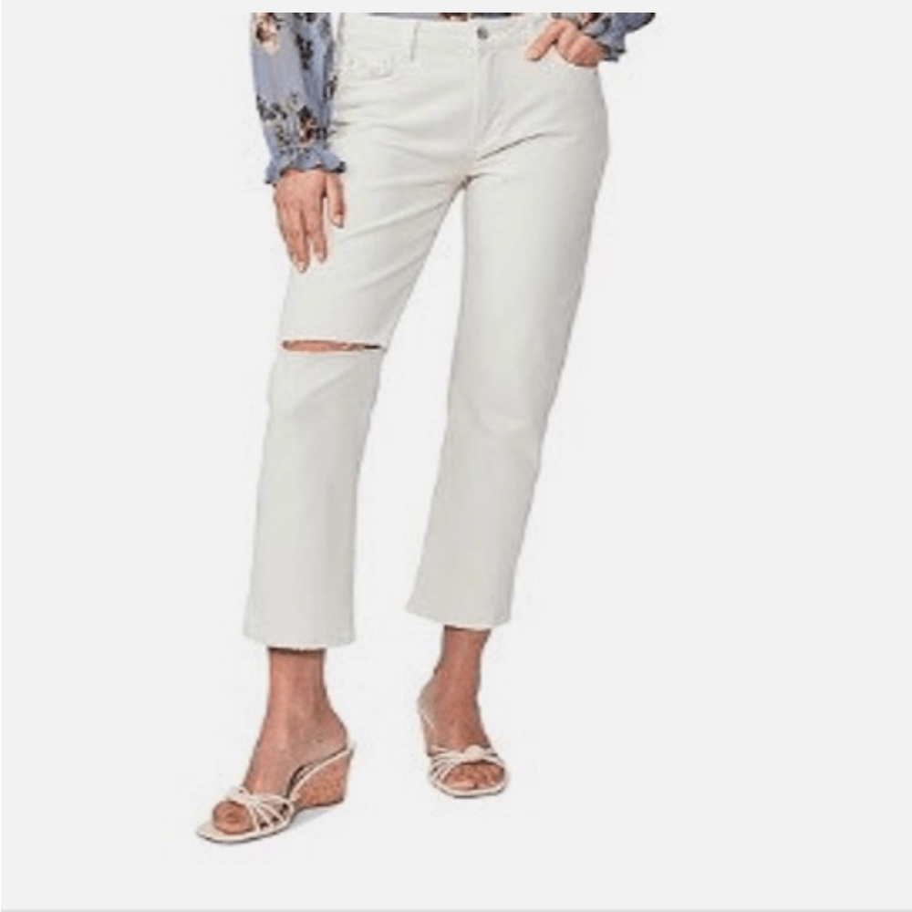 PAIGE Women's Cream Ankle Jeans - Cindy Crop